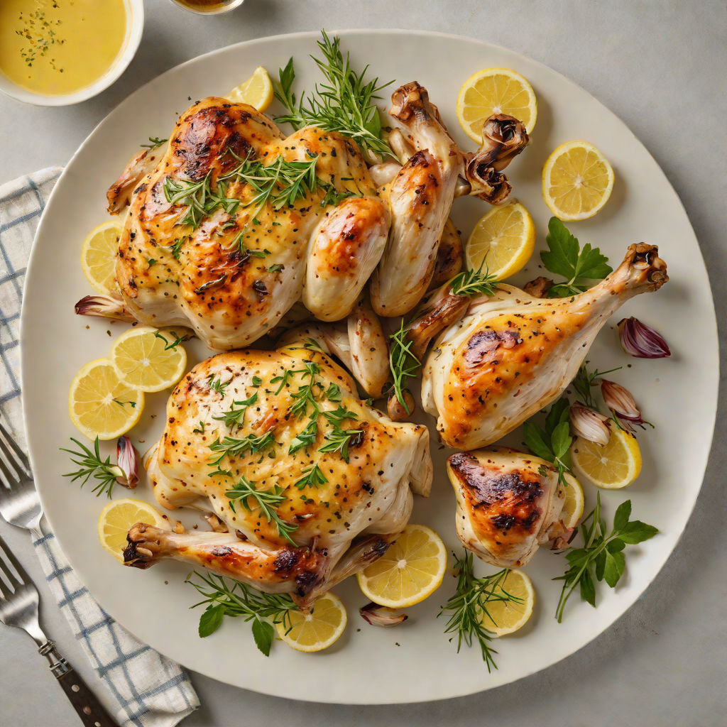 Oven-Roasted Herb Chicken with Garlic Lemon Butter