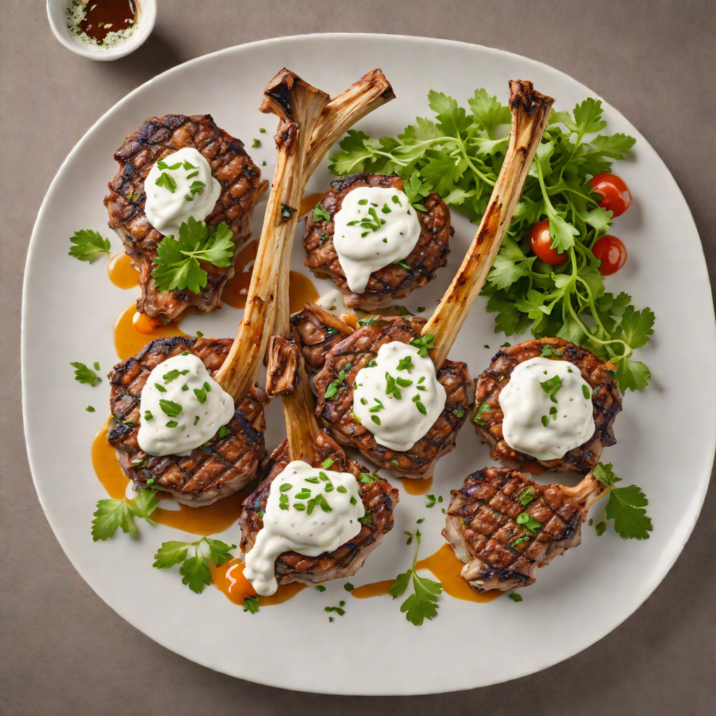 Pan-Seared Lamb Chops with Greek Tzatziki Sauce
