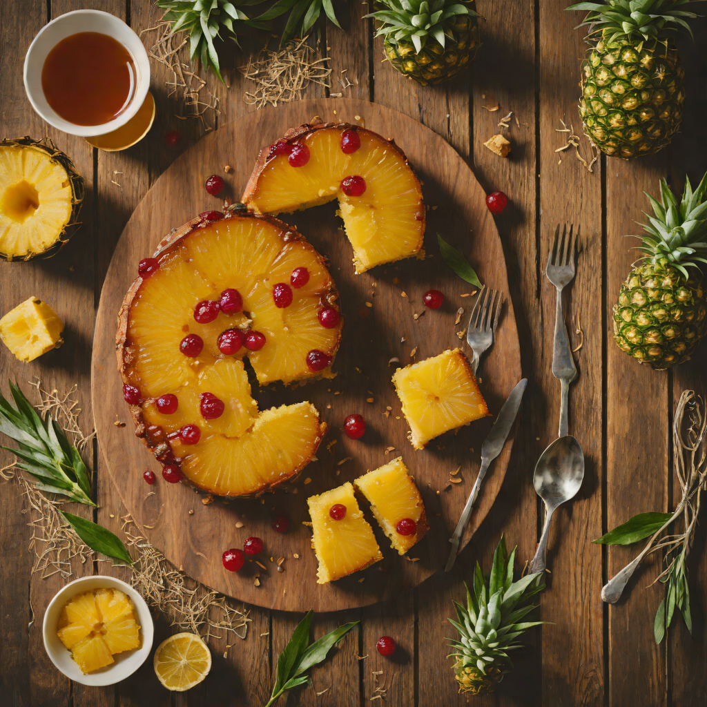 Gold Rum-Infused Pineapple Upside-Down Cake