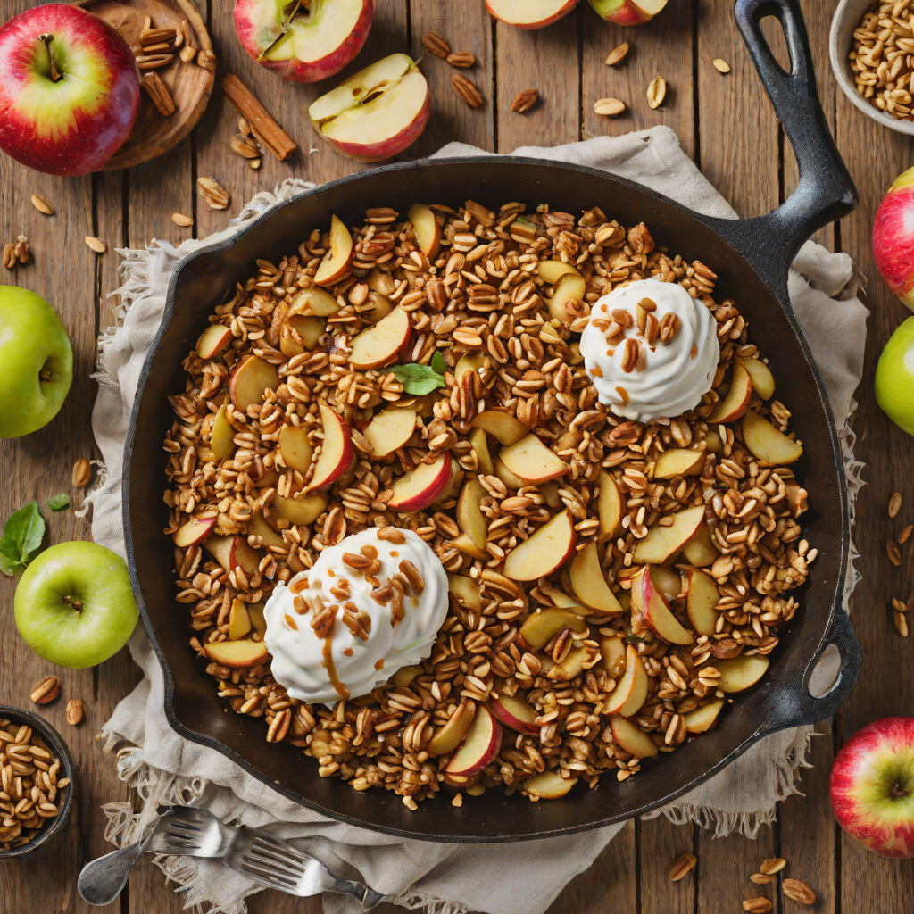 Skillet Caramelized Apple Crisp with Cinnamon Oats