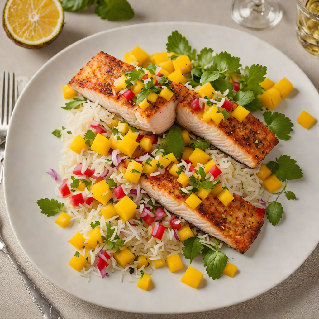 Coconut-Crusted Salmon with Mango Salsa