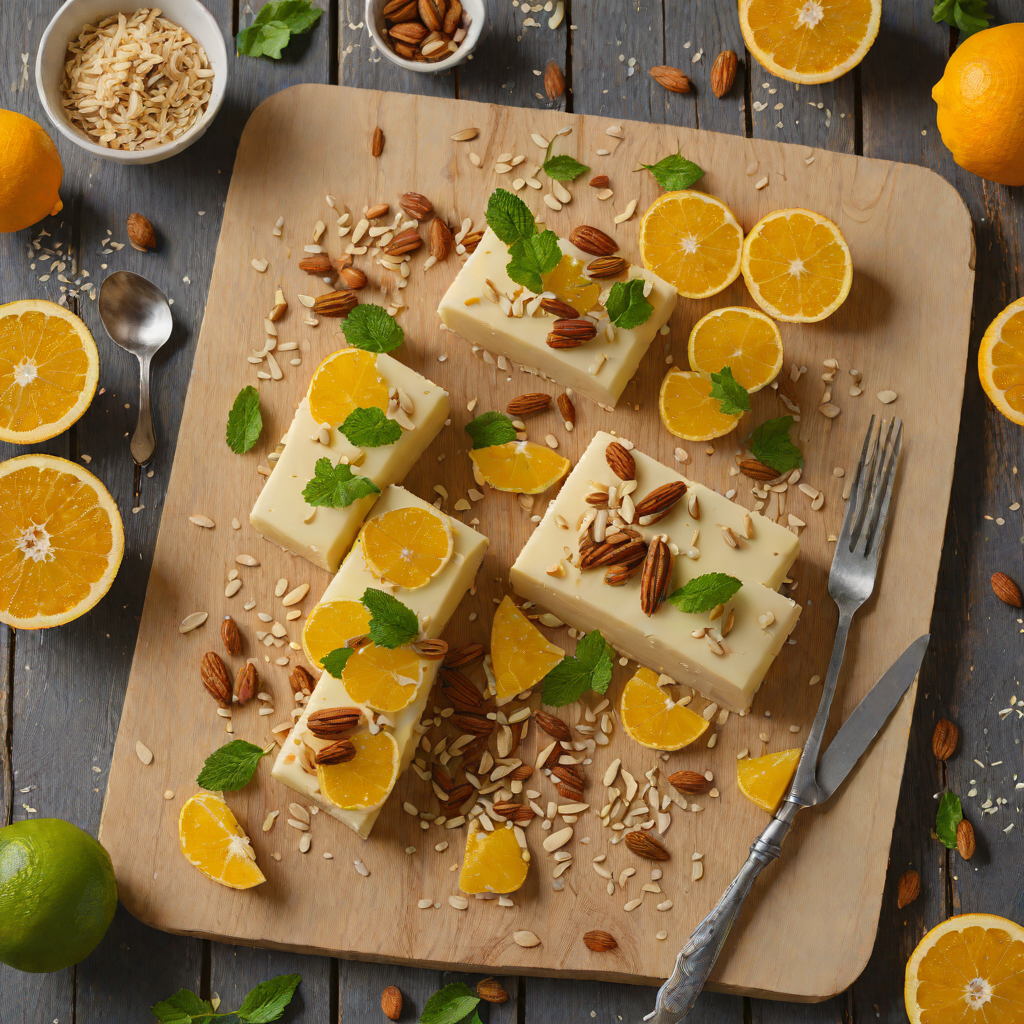 Quick Citrus Semifreddo with Toasted Almonds