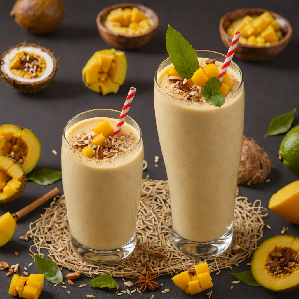 Tiki-Inspired Spiced Mango Coconut Smoothie