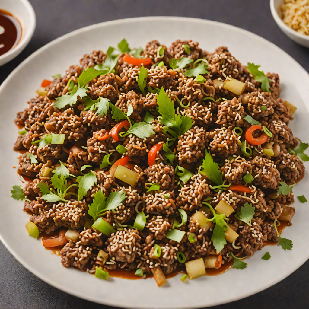Stir-Fried Ground Beef with Garlic and Soy Sauce