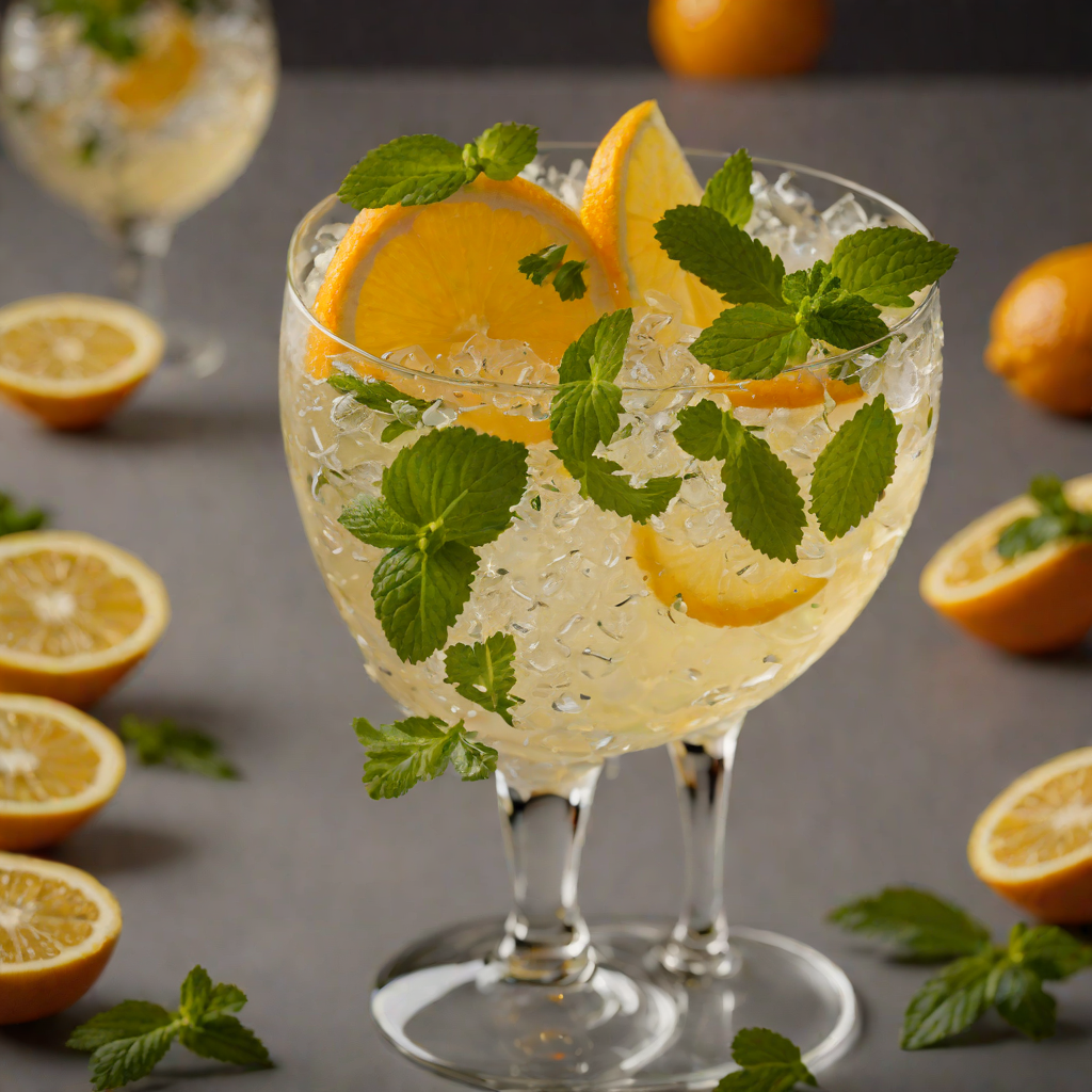 Herbed Citrus Spritz with Sparkling Tonic and Fresh Mint
