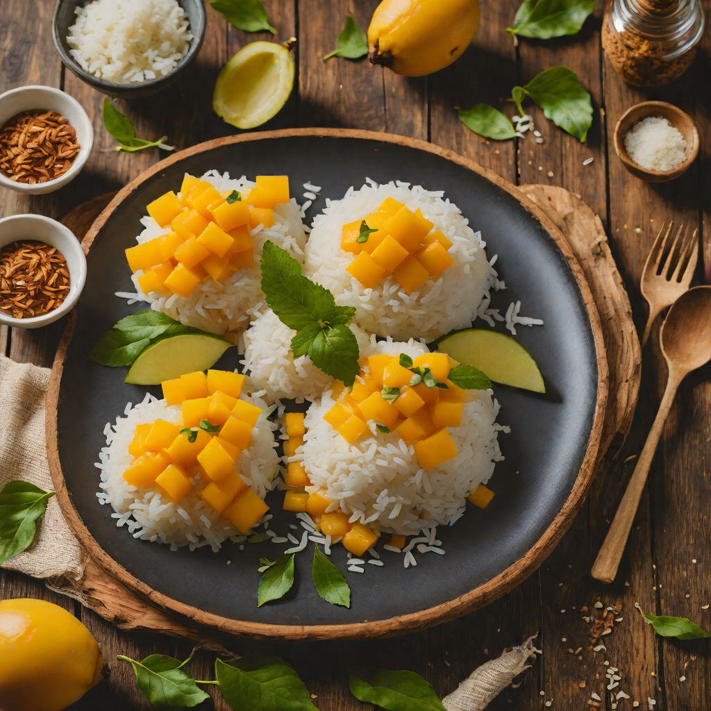 Regional Style Mango Sticky Rice with Coconut Cream