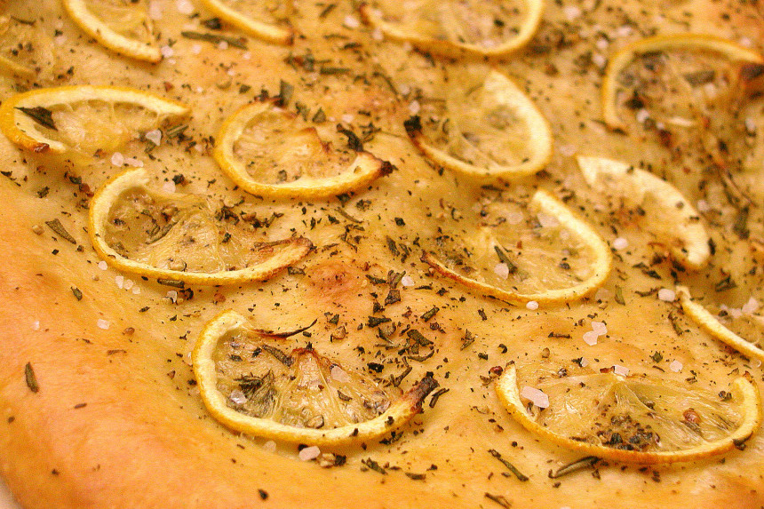 Aperol & Rosemary Focaccia with Lemon Zest