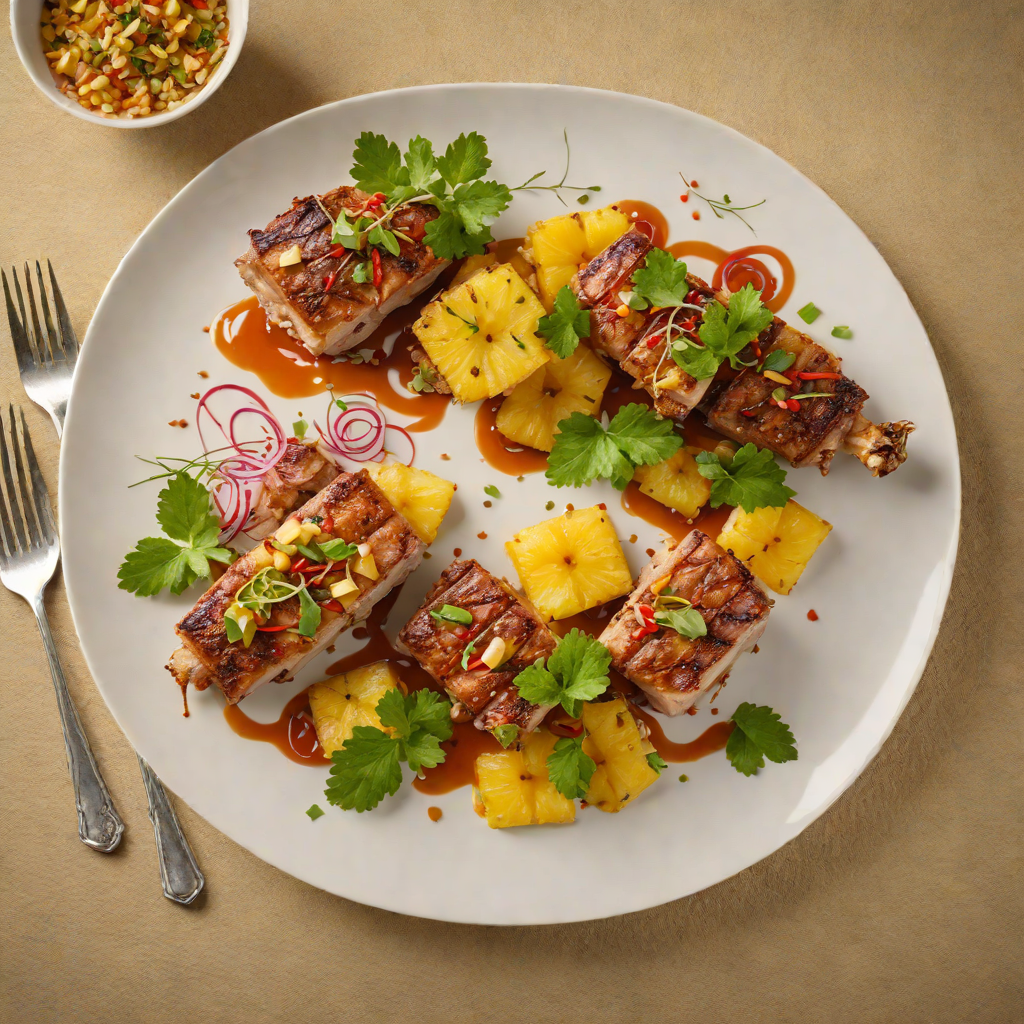 Baked Pineapple and Jerk Pork Tenderloin