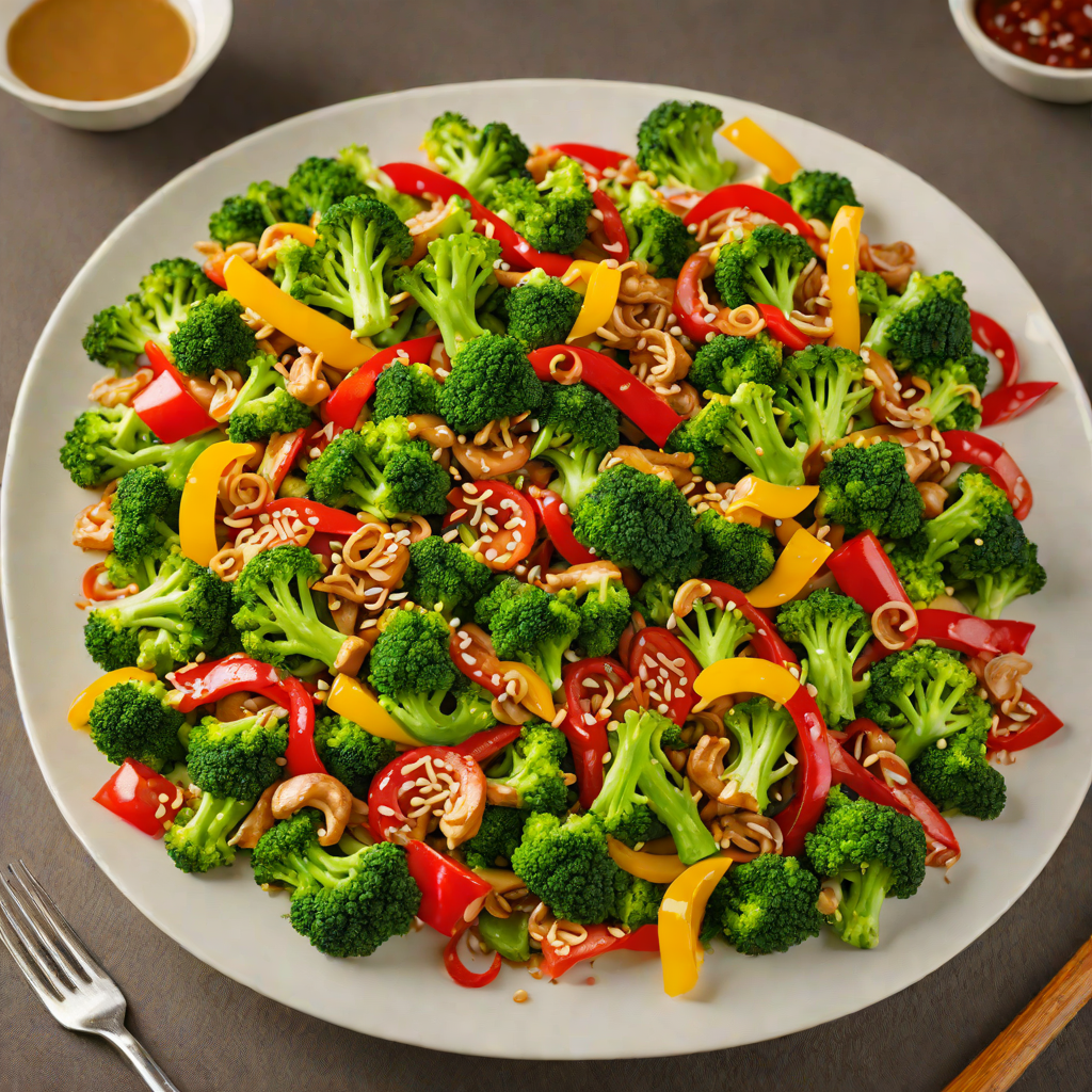 Honey-Garlic Ginger Stir Fry with Broccoli and Bell Pepper