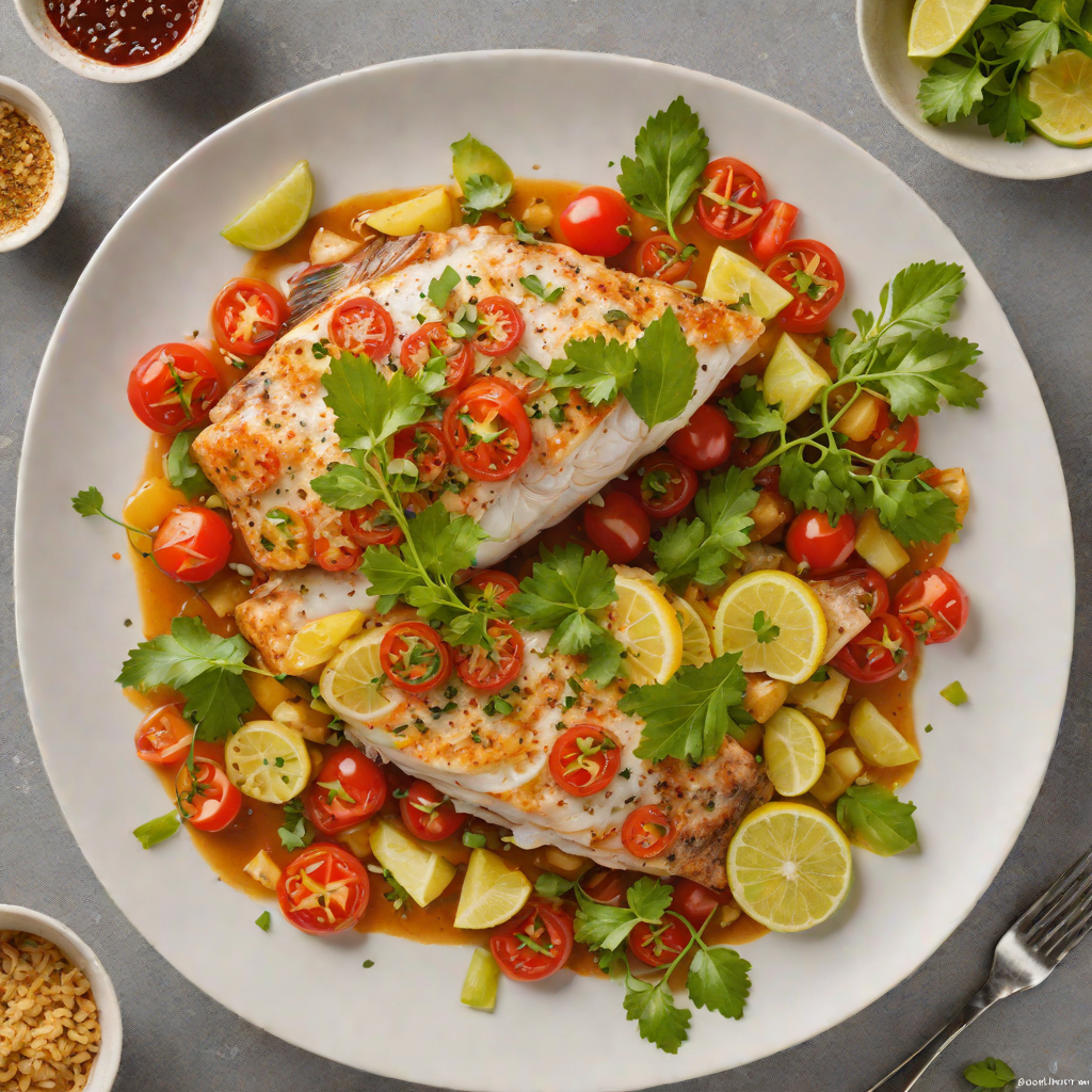 Baked Filipino-Style Fish with Tomato and Ginger