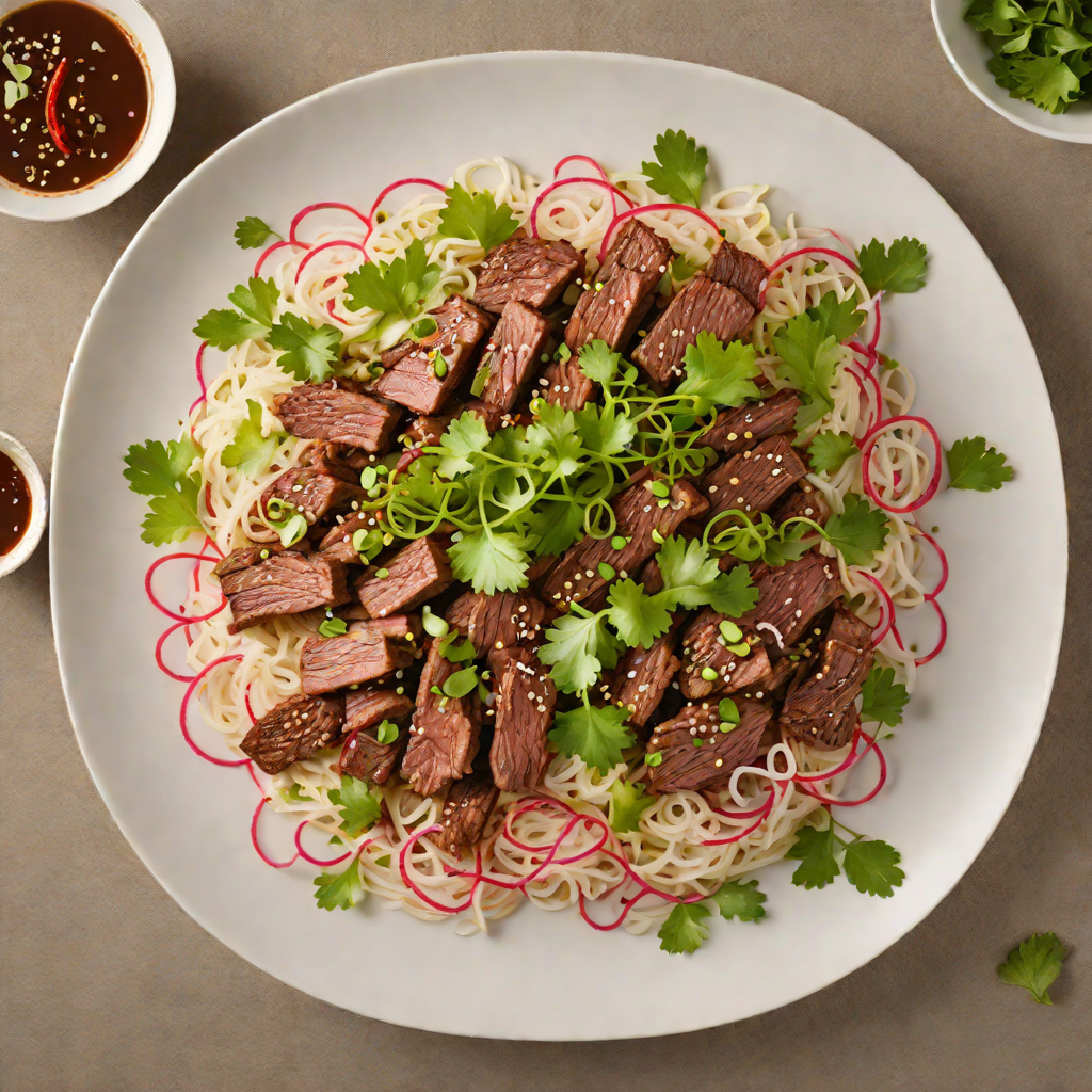 Pan-Seared Korean Bulgogi Beef with Pickled Radish Slaw