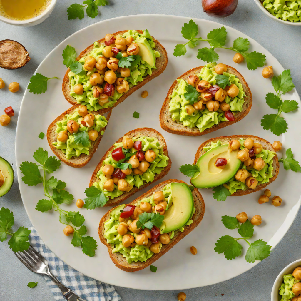 Quick Smashed Avocado and Chickpea Salad Sandwich