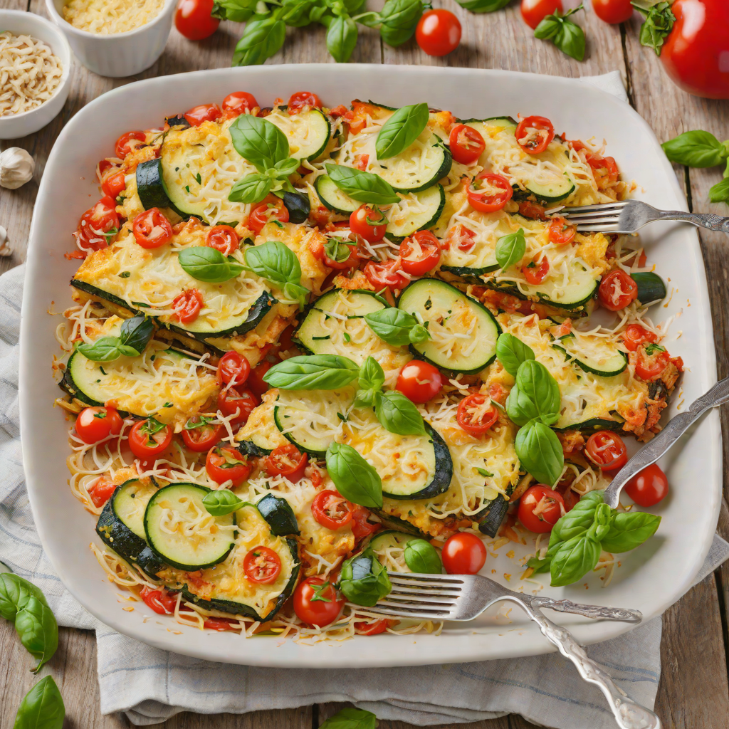 Oven-Baked Zucchini and Tomato Gratin with Parmesan