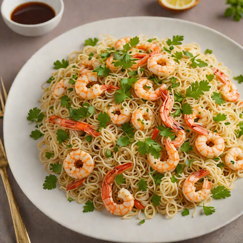 Stir-Fried Rice Noodles with Shrimp and Fresh Herbs
