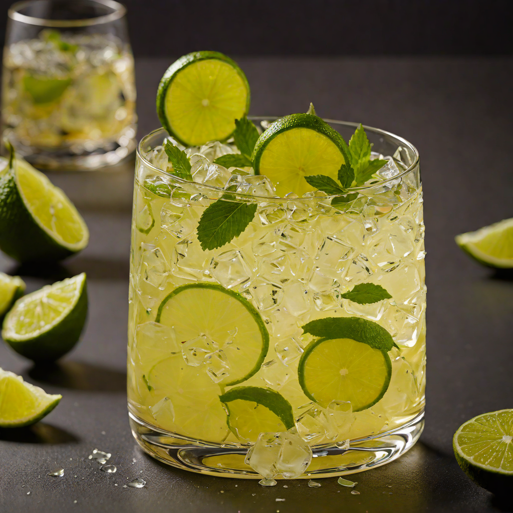 Cachaça-Infused Caipirinha Cocktail with Fresh Lime