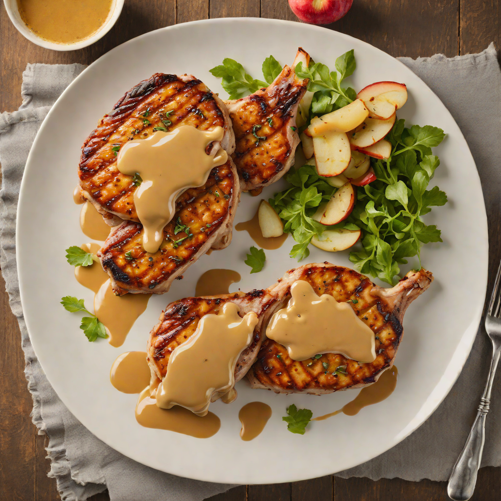 Pan-Seared Pork Chops with Regional Apple-Mustard Glaze