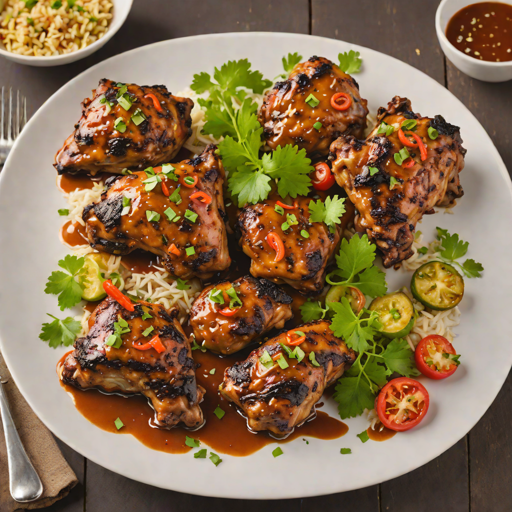 Playful Sweet and Spicy Caribbean Jerk Chicken Thighs