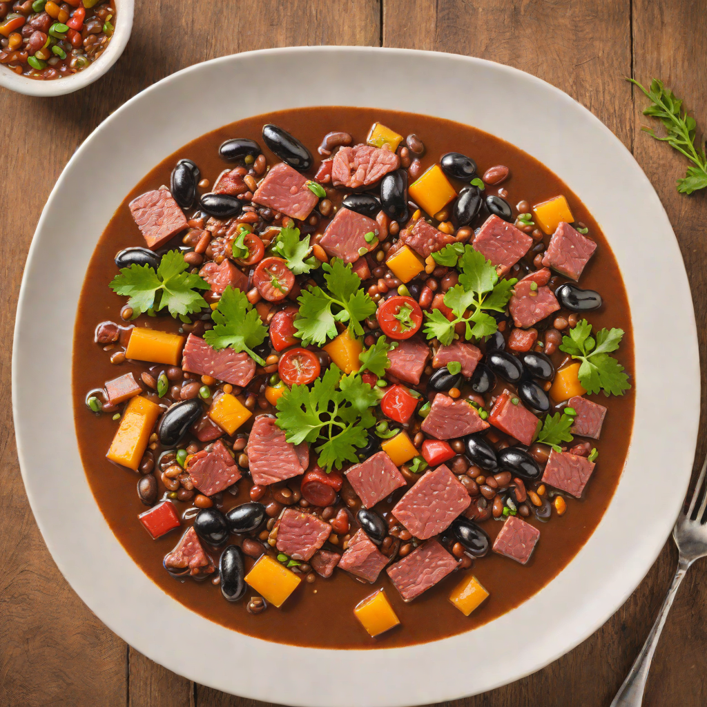 Feijoada-Inspired Black Bean Stew with Pork and Smoked Sausage