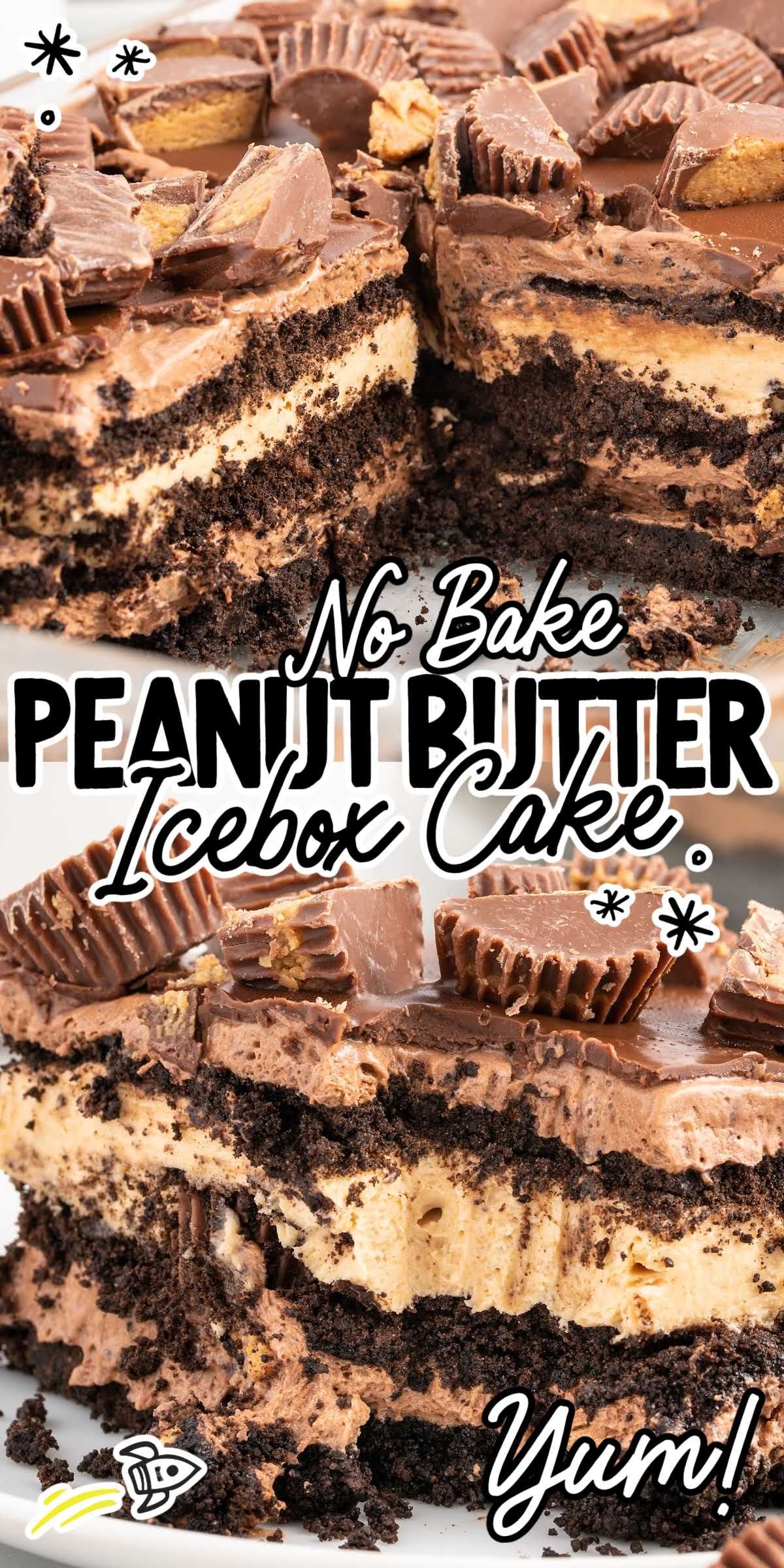 Five-Ingredient Chocolate Peanut Butter Icebox Cake