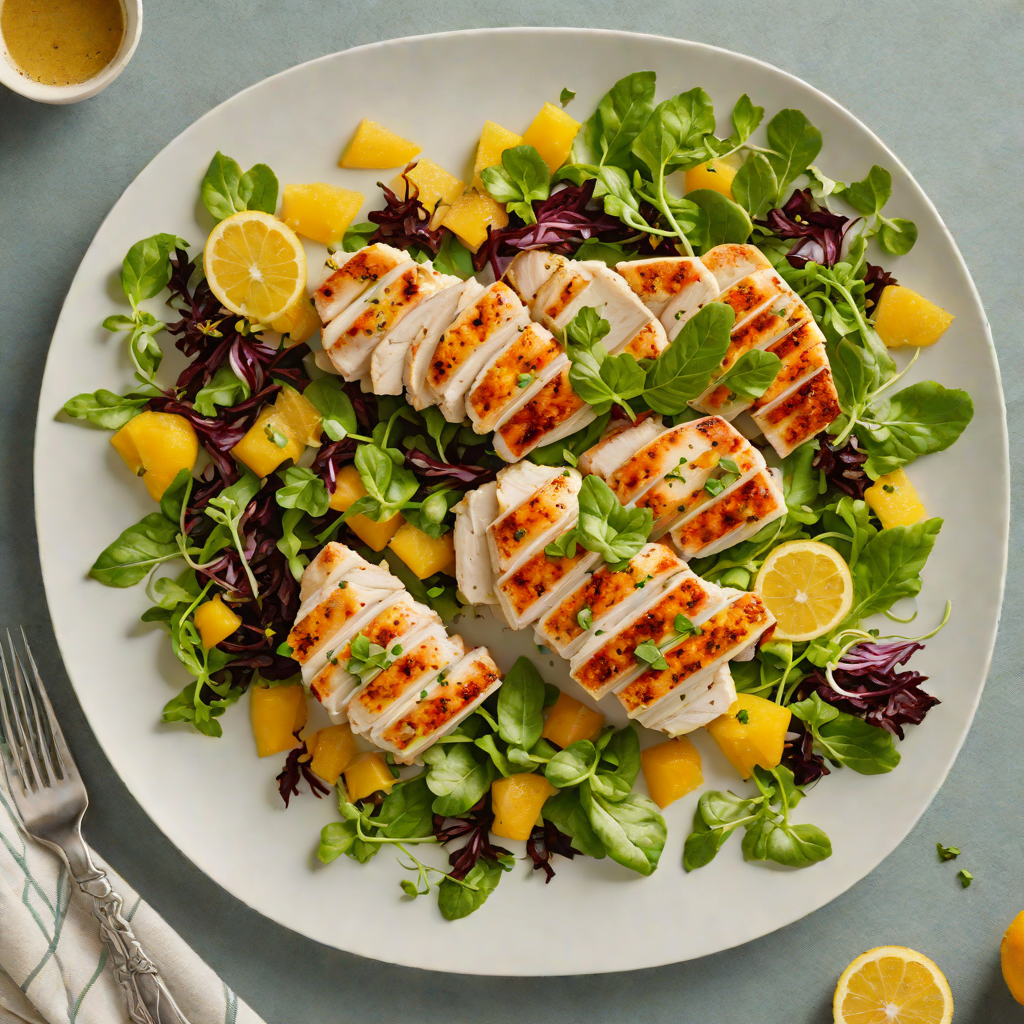 Pan-Seared Chicken with Bitter Greens and Citrus Vinaigrette