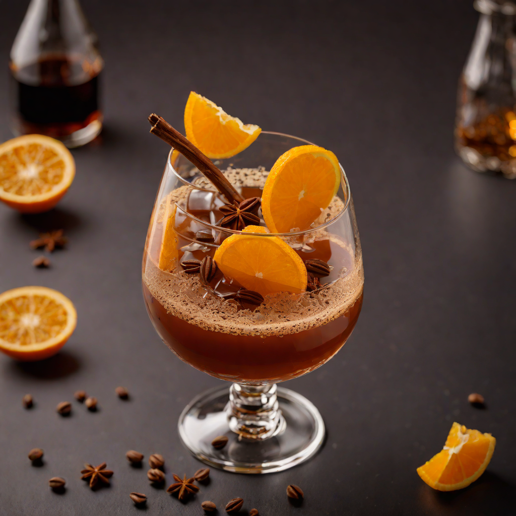 Spiced Coffee Bitters Cocktail with Orange Zest