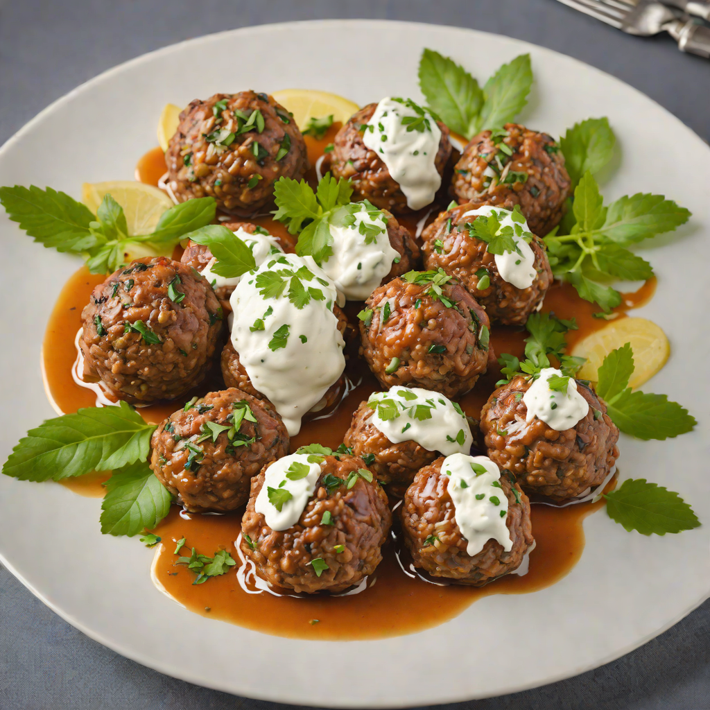 Half-Baked Mediterranean Lamb Meatballs with Tzatziki