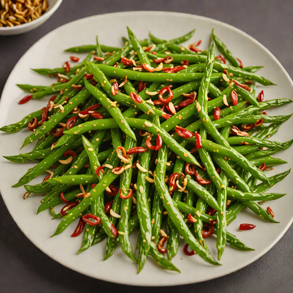 Sichuan-Style Stir-Fried Green Beans with Garlic and Chili