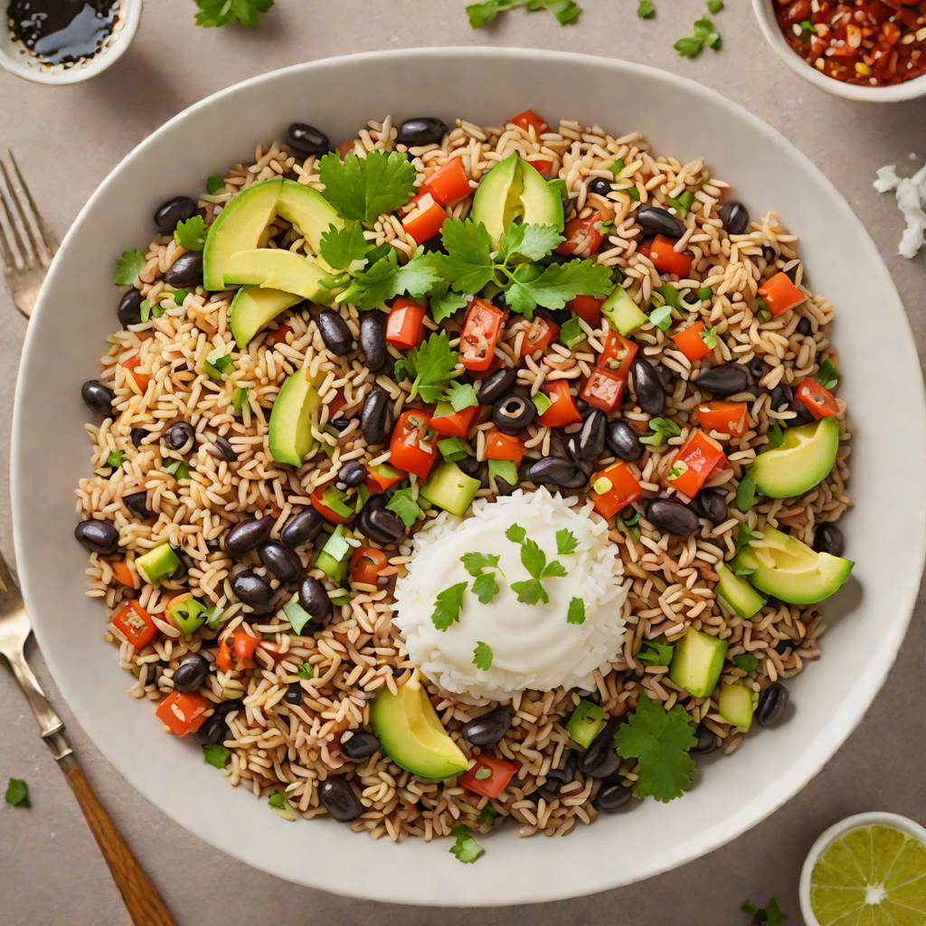 One-Pot Spicy Black Bean and Brown Rice Bowl