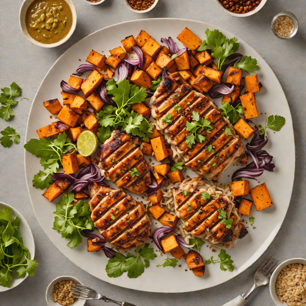 Crisp Sheet Pan Caribbean Jerk Chicken with Sweet Potatoes