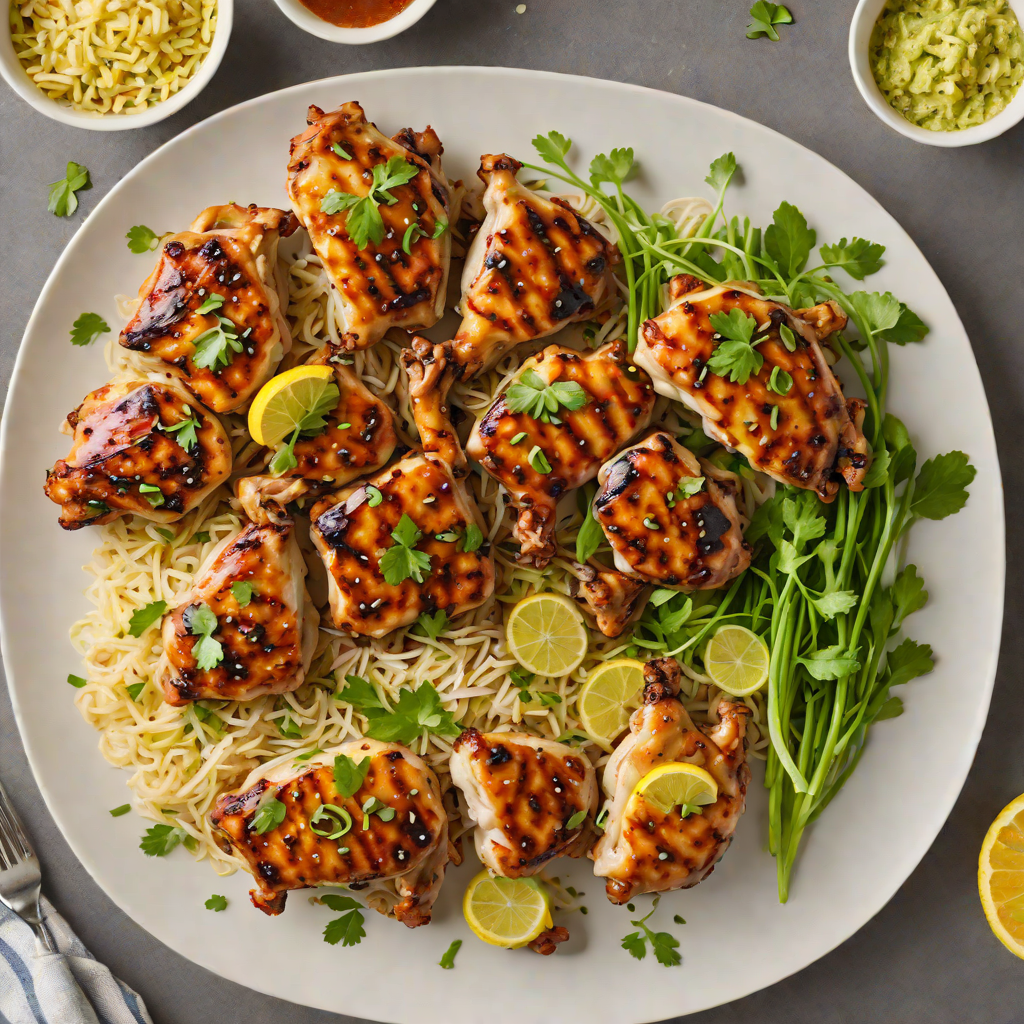 Coconut-Lemongrass Glazed Grilled Chicken Thighs