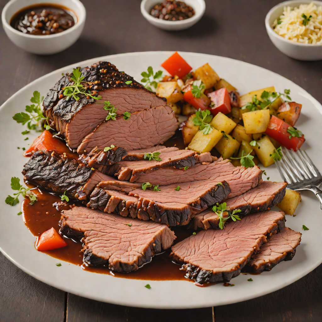 Slow-Smoked Texas-Style Beef Brisket with Latin-American Mojo