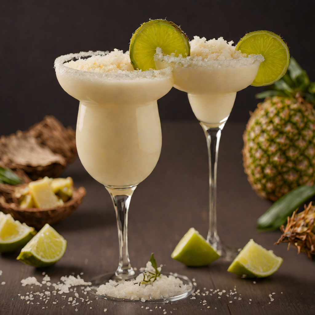 Frozen Tropical Pina Colada Margarita Cocktail