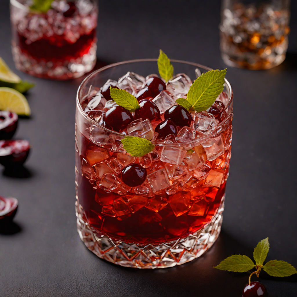 Dark Cherry Whiskey Smash