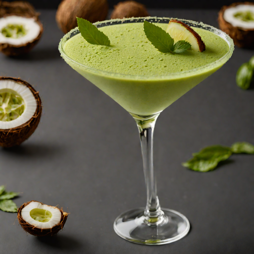 Frozen Coconut Matcha Martini