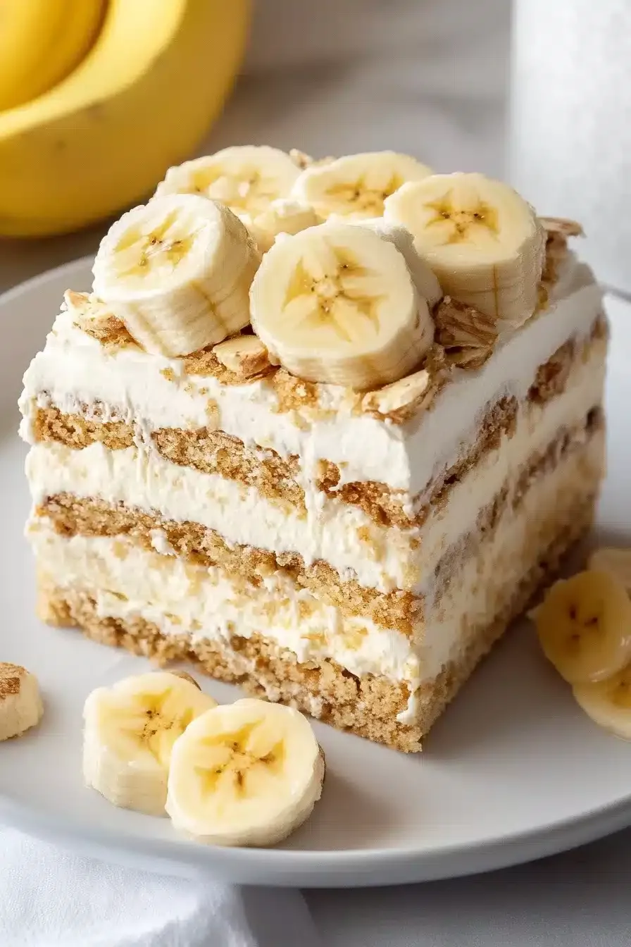 Five-Ingredient Banana Peanut Butter Icebox Cake