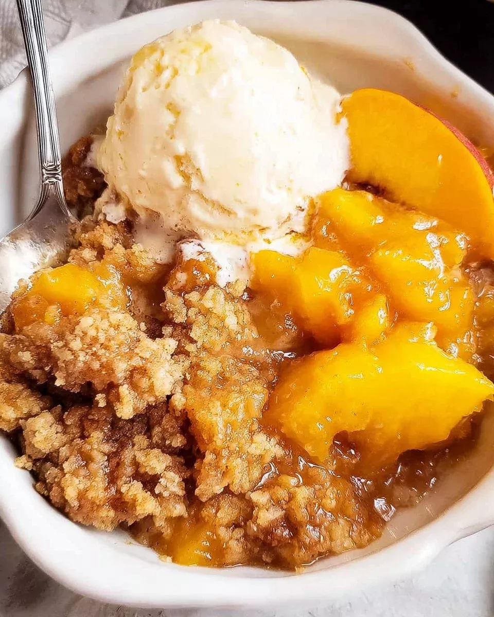 Five-Ingredient Brown Sugar Peach Cobbler