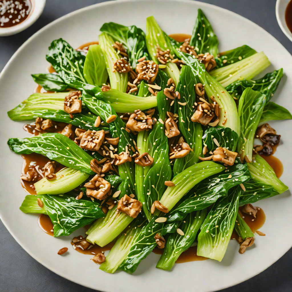 Stir-Fried Bok Choy with Garlic and Oyster Sauce