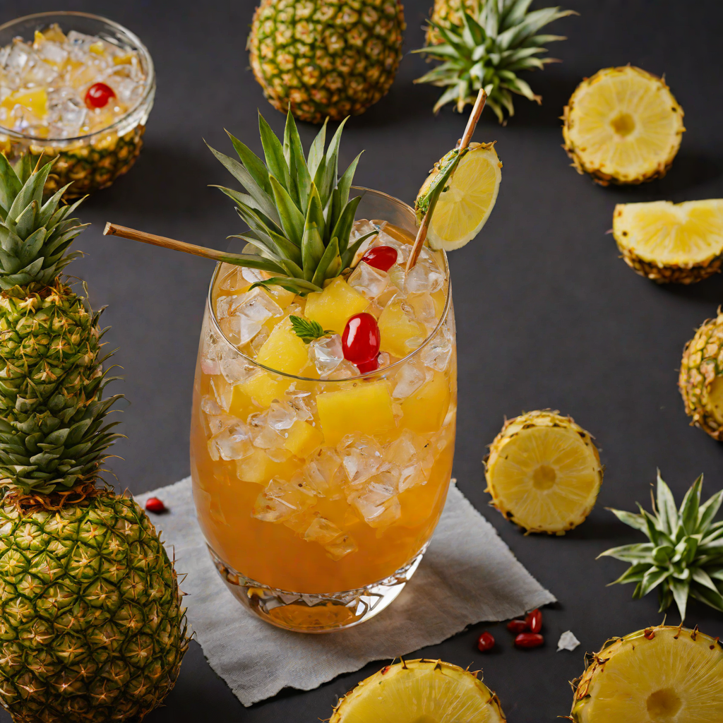 Pineapple-Infused Spiced Rum Punch