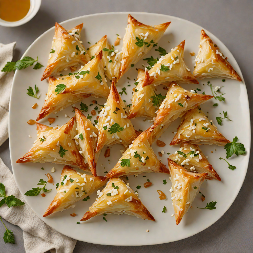 Warm Feta and Honey Phyllo Triangles