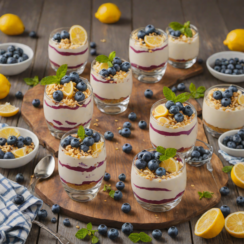 No-Bake Blueberry Lemon Cheesecake Parfaits