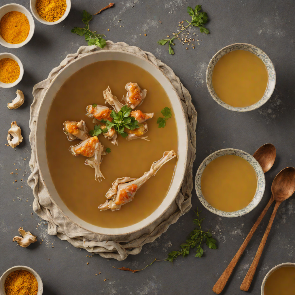 Spiced Chicken Bone Broth with Ginger and Turmeric