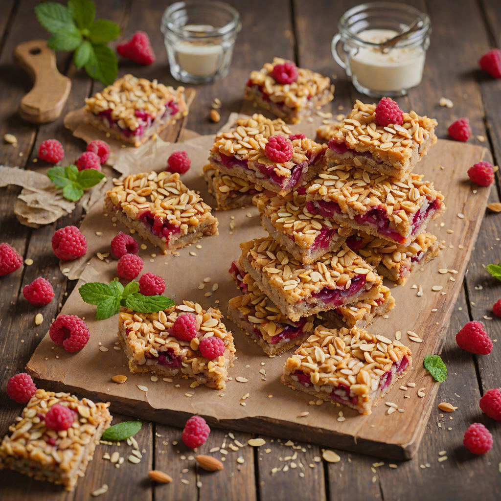 Fresh Raspberry Almond Cookie Bars
