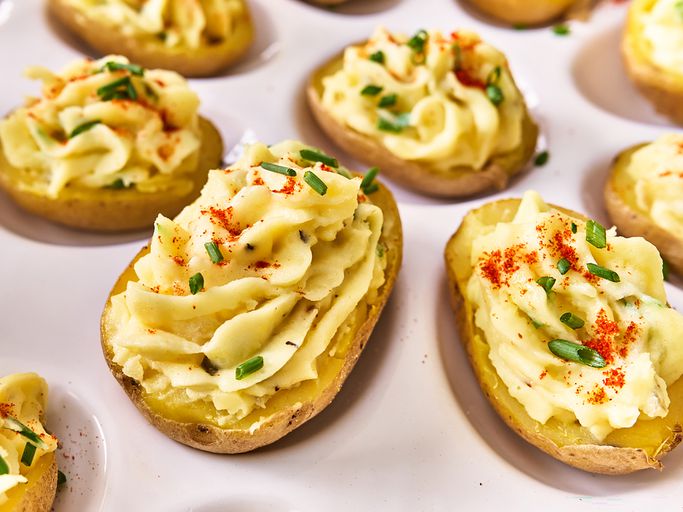 Deviled Potato Bites with Chive and Paprika