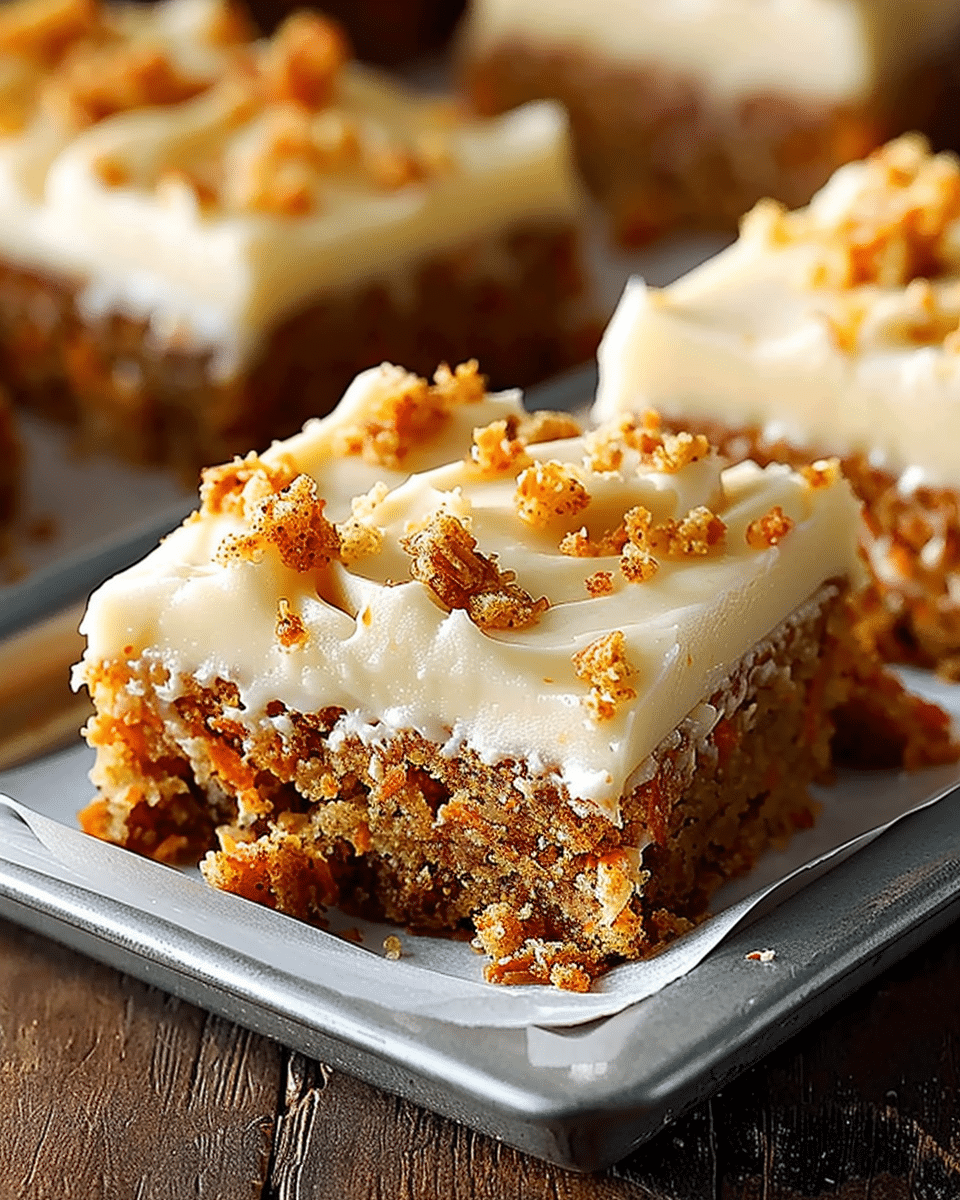Carrot Cake Squares with Cream Cheese Frosting