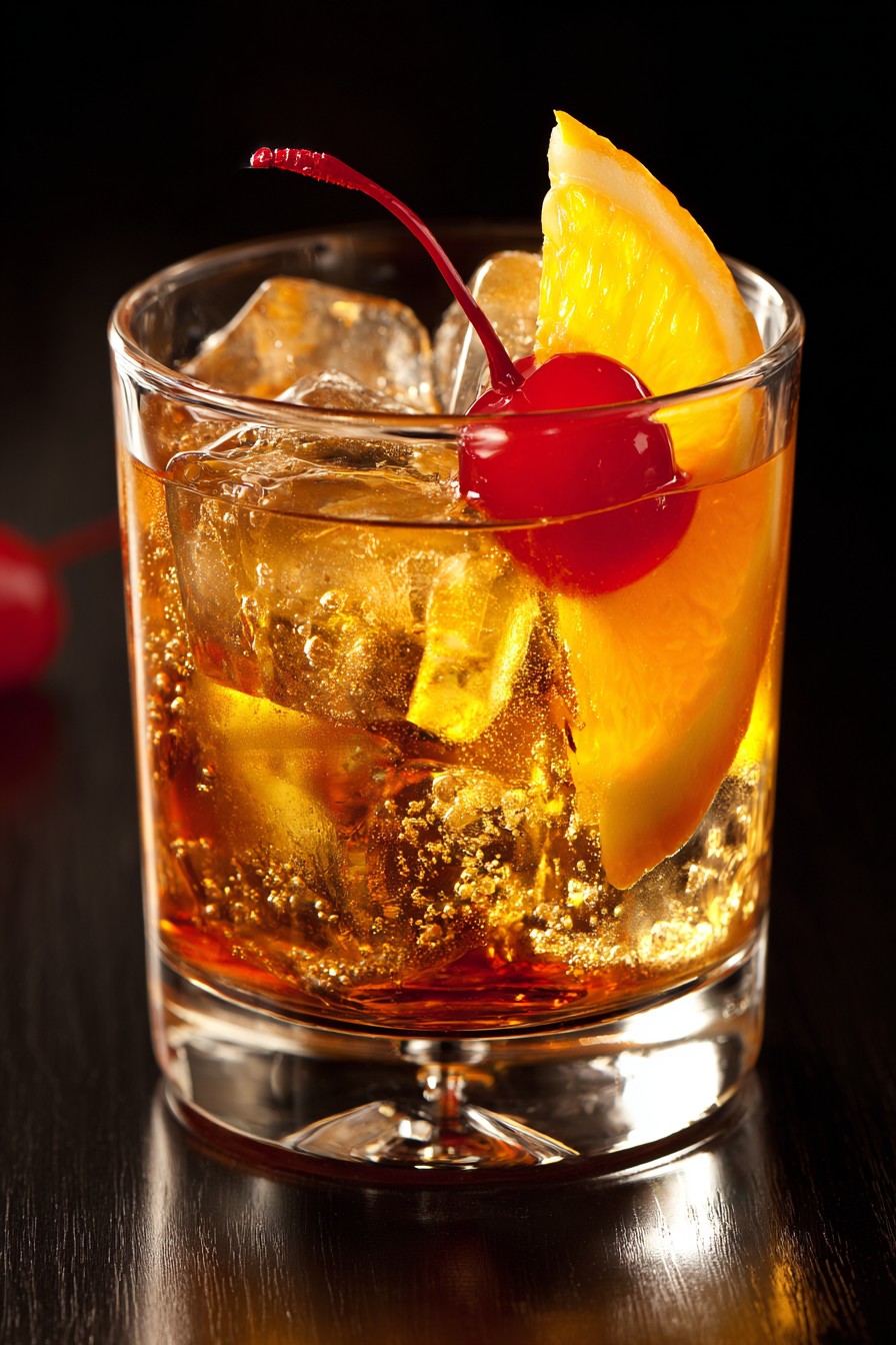 Lemon-Brandy Old Fashioned with Spiced Bitters