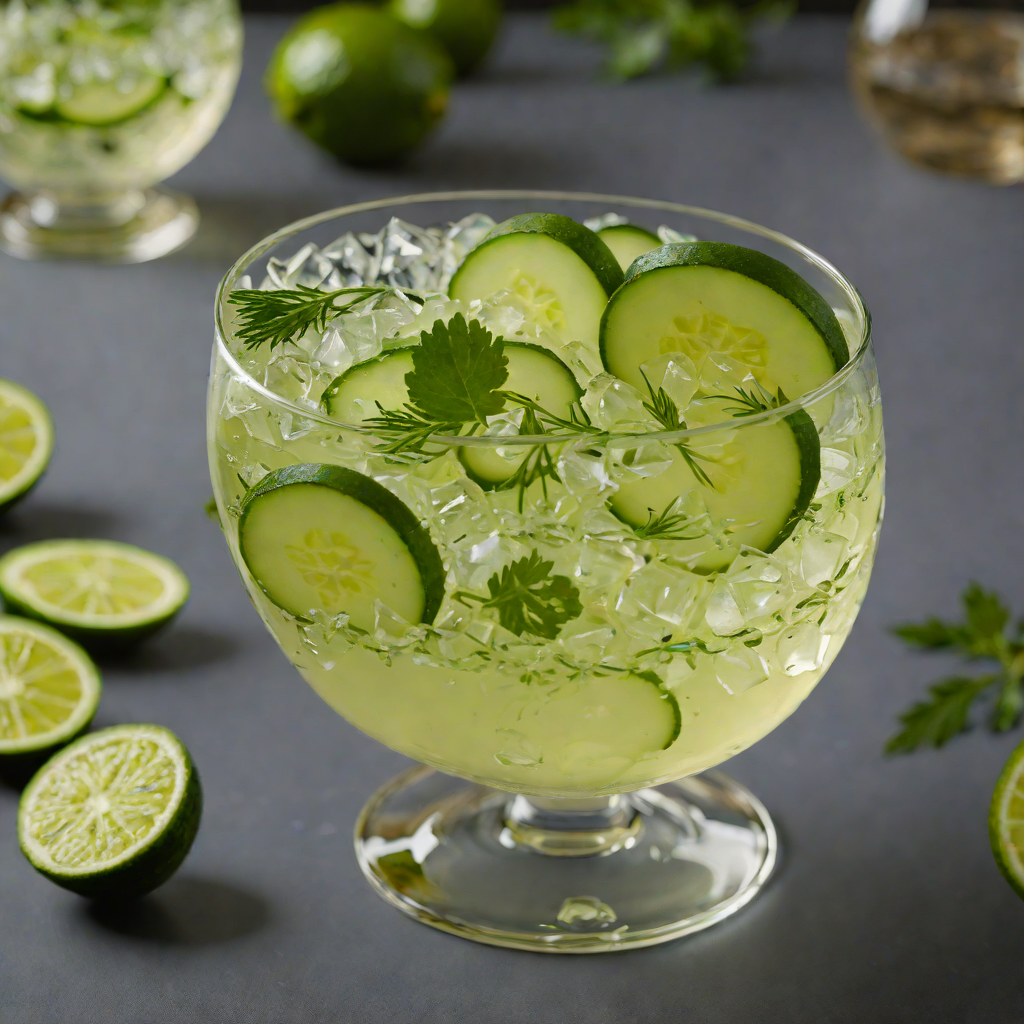 Herb-Infused Gin Gimlet with Cucumber