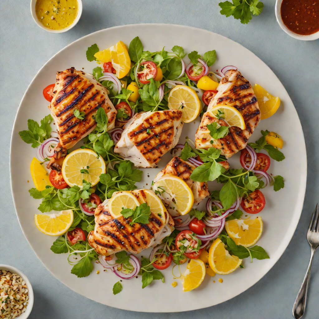 Grilled Herb-Marinated Chicken with Citrus Salad