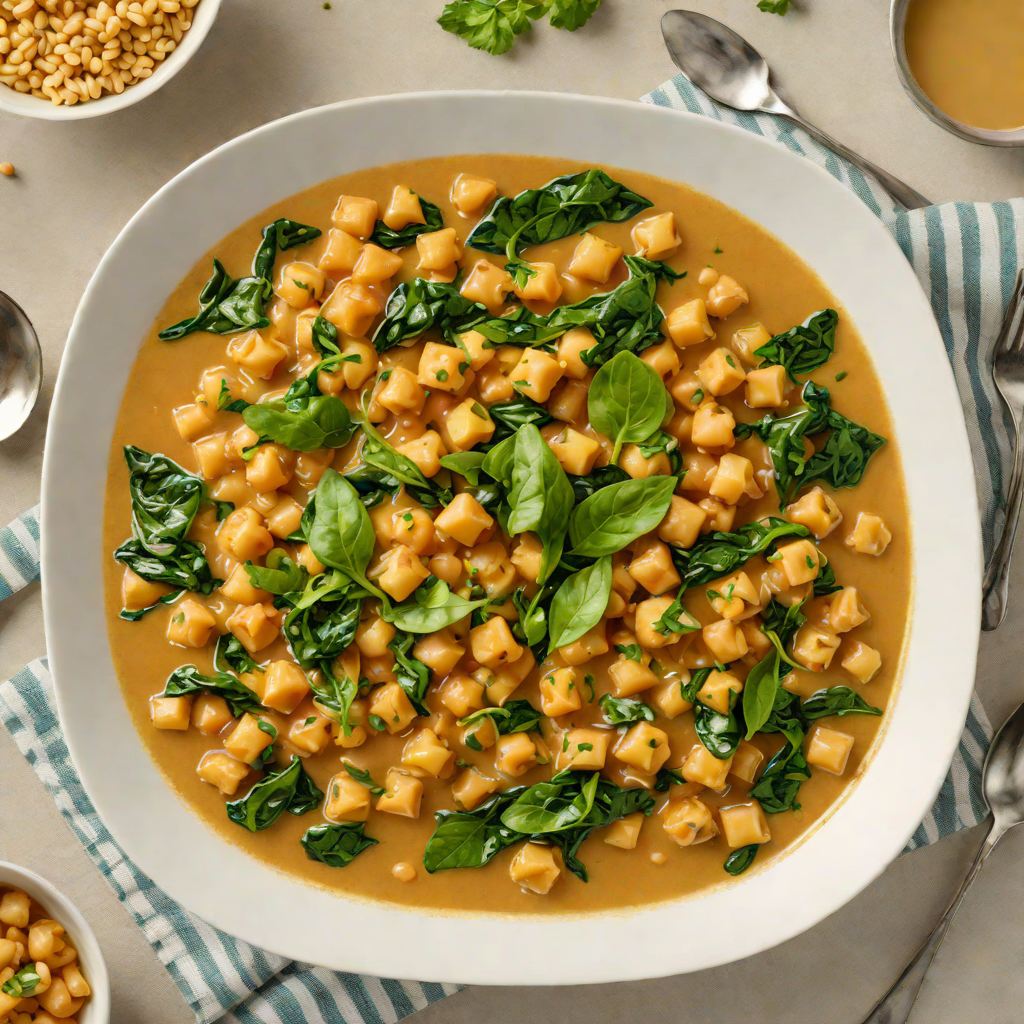 One-Pot Garlic Butter Chickpea and Spinach Stew