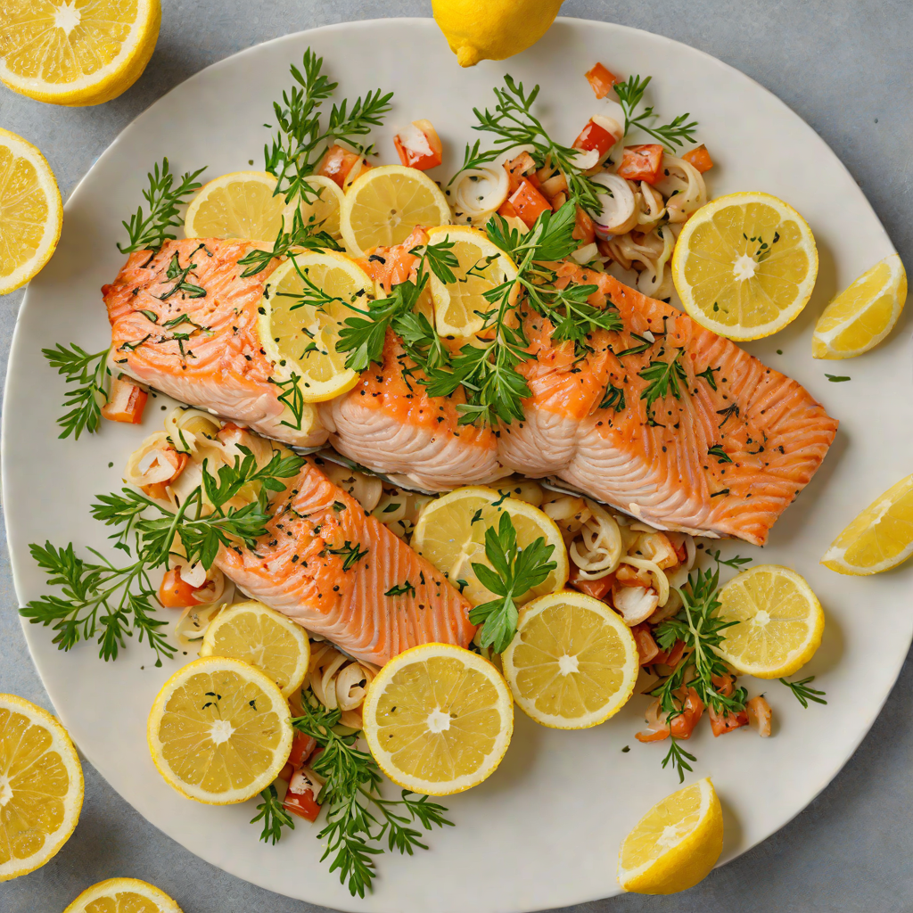 Baked Italian-Style Lemon Herb Salmon with Garlic Butter