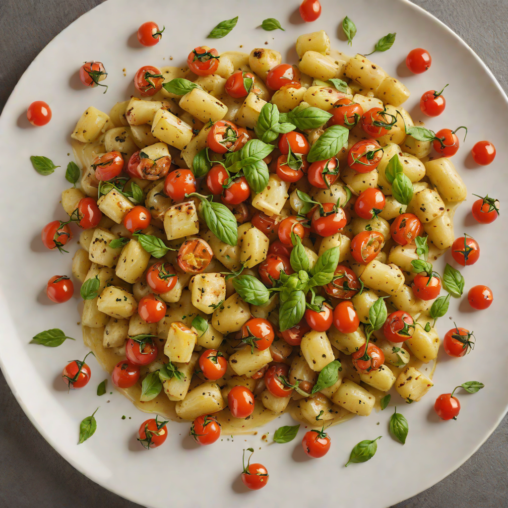 Baked Italian Pesto Gnocchi with Roasted Cherry Tomatoes